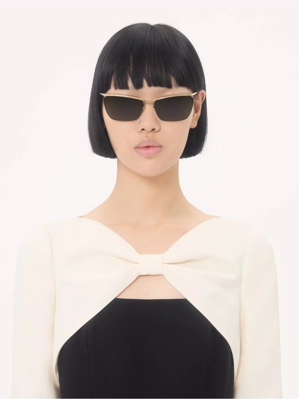 NWT $6,800 Valentino Colorblock Crepe Couture Midi Dress with Bow IT40=US4/6 - Picture 16 of 16